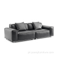 Sala de estar minimalista italiana 7 sofás de couro de lugares